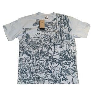 Nike ACG T-Shirt Mens XL Blue New Jungle Print 23.5x31.5